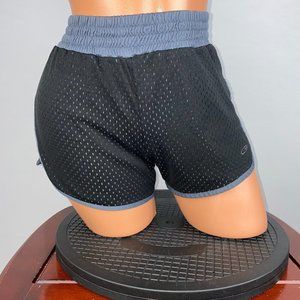 C9 By Champion Duo Dry+ M Gray Black Mesh Elastic Waist Pull On Activewear Short
